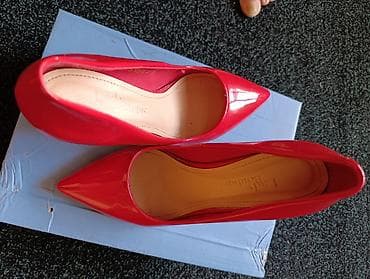 туфли лаковые женские: Лодочки Lady Boutique, ярко‑красные, лаковые. - Модель: классические — 3