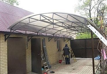 Садовая мебель: Навесы и козырьки из металла под ключ - Изготовление металлических — 8