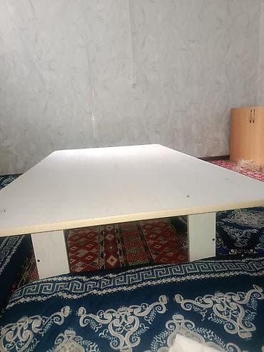 гибкое стекло на стол бишкек: Национальный кыргызский стол, Не раскладной, ЛДСП, цвет - Белый — 2