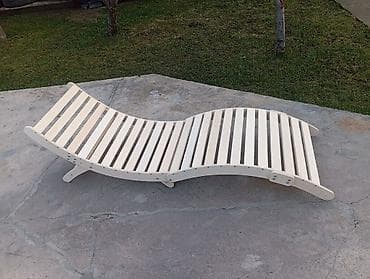 Тумбы и подставки: Шезлонг деревянный для дома для бассейна для бани для пляжа для сада — 2