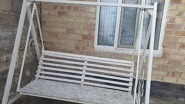 Газовые баллоны: Садовые качели Металл, Со спинкой, Без крыши — 2