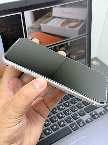 iphone за 0 руб: IPhone 11, Б/у, 128 ГБ, Белый, Чехол, Кабель, 100 % — 7