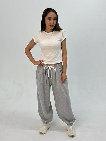 брюки спортивные мужские: Штаны, С карманами, Made in KG, Трикотаж, Лето — 5