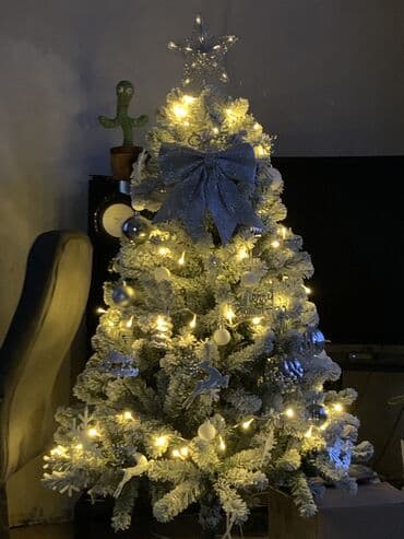 белая ёлка: Премиум Елка заснеженная 1,5 метр Абсолютно новая Все игрушки — 5