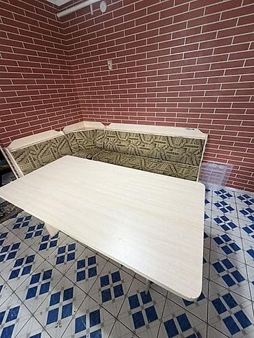 Ремонт и строительство: Кухонный уголок с большим столом Комплект мебели для кухни/столовой — 1