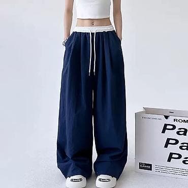 рубашка женская размер м: Широкие женские штаны-палаты с регулировкой длины - Свободный прямой — 4