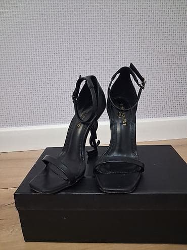 Босоножки, сандалии, шлепанцы: Босоножки, 35, 35.5, 36, Yves Saint Laurent, Б/у, цвет - Черный, Самовывоз, Платная доставка — 7