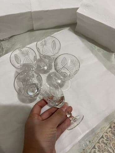 чай ичкен столдор: Набор стеклянных рюмок/стаканов для напитков - Комплектация: 6 штук в — 8