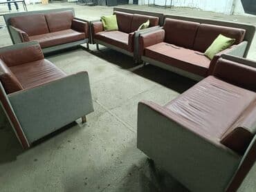 диваны кожаные бу: Прямой диван, Б/у, Двухместный — 2