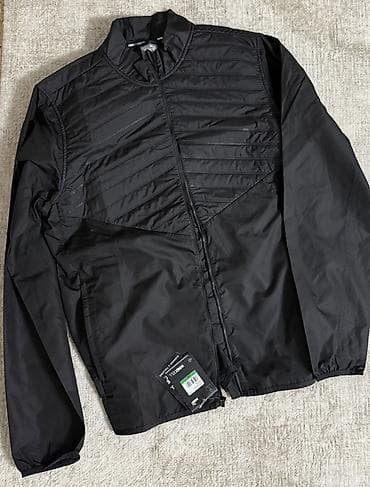 пышную куртку: Мужская спортивная куртка PUMA (черная) Оригинал, размер Л - Модель — 3