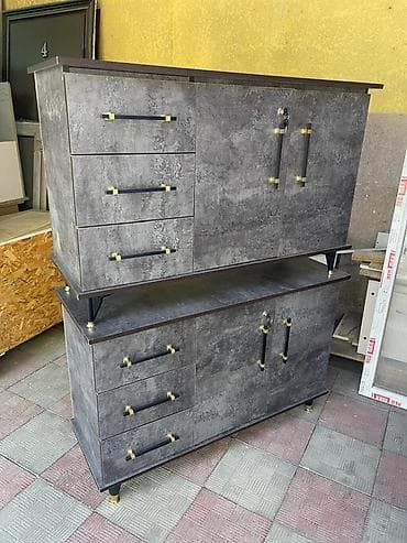 угловые столы для офиса: Комплект офисной мебели, Шкаф, ДСП, цвет - Серый — 9