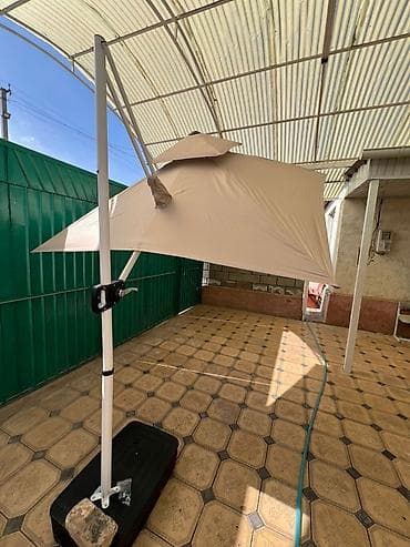 маскидный сетка: Пляжно-садовый зонт с боковой стойкой и верхней вентиляционной секцией — 5