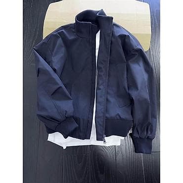 Куртки: Бомбер-куртка темно-синего цвета Размер Xl-XXl Оверсайз модель Не — 1