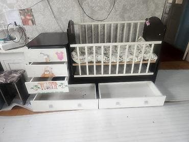 пень: Детская кровать трансформер, Б/у, Другой тип, цвет - Белый — 2