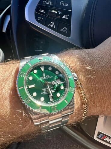 бриллиантовые комплекты фото и цены: Rolex Submariner Hulk. Швейцарский механизм Swiss ETA Cal.3135. Часы — 1