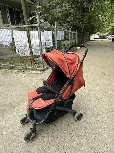Детский мир: Прогулочная коляска BeBeBaby (оранжевая) - Тип: легкая прогулочная — 2