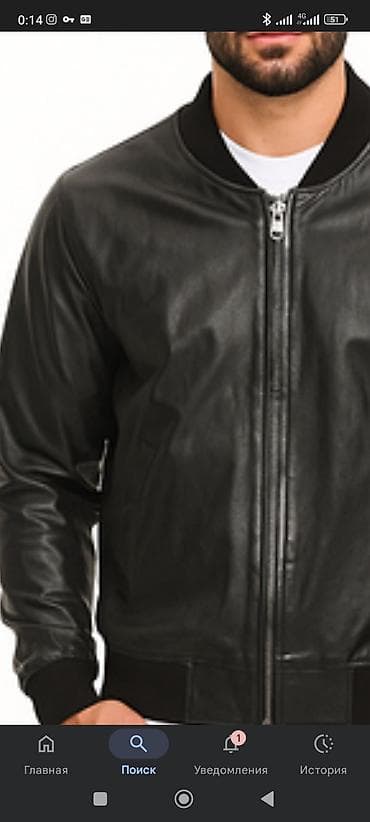 купить пижамы кигуруми: Куртка Emporio Armani, мужская кожаная бомбер. - Материал — 4