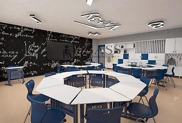 Раскройные столы: Парта, Парта трансформер, Детская, Металл, цвет - Белый — 2