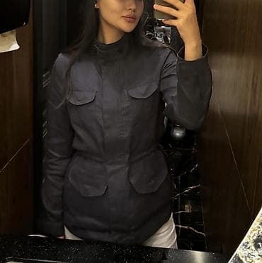 дермантиновую куртку: Женская куртка из искусственной замши, темно‑коричневый цвет — 1