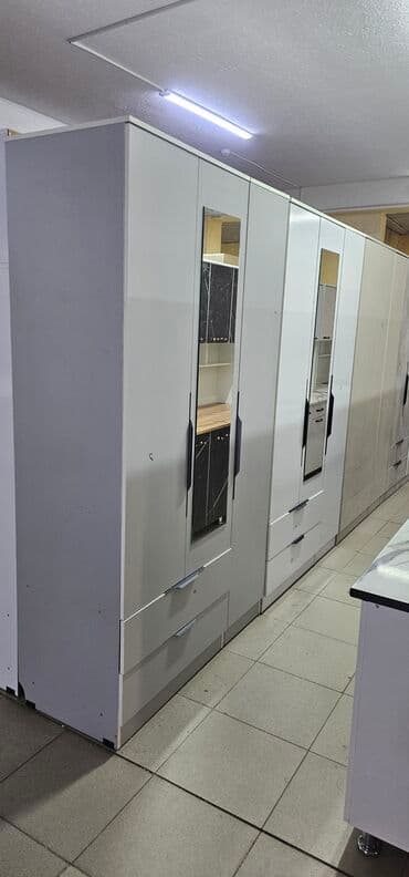 белая мебель спальня: Шкаф для одежды, Новый, Прямой — 17