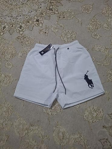 Шорты: Мужские шорты, M, Polo Ralph Lauren, Новый, цвет - Белый, Самовывоз — 1