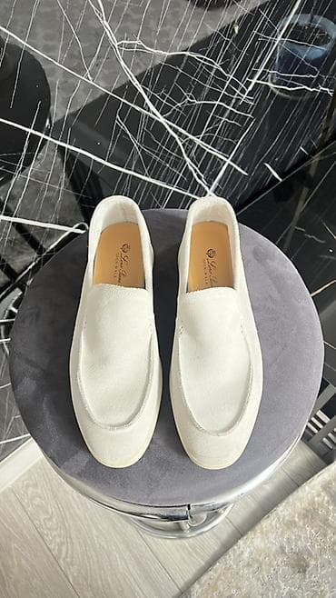 бу чехол: Лоферы, 42.5, 43, Loro Piana, Б/у, цвет - Белый — 2