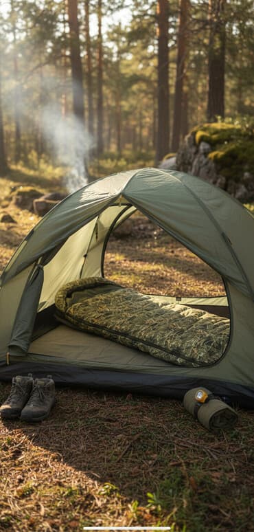 купить нож для охоты: Тёплый камуфлированный спальный мешок для охоты, рыбалки, туризма и — 1