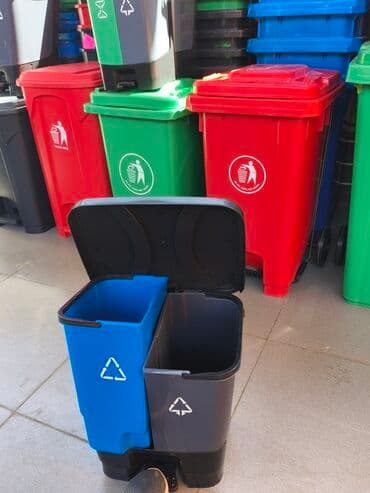 металлический мусорный контейнер купить бишкек: Бочка Пластик, 1100 л, Акысыз жеткирүү — 6