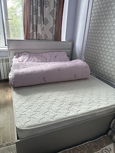 Спальный гарнитур, Двуспальная кровать, цвет - Серый