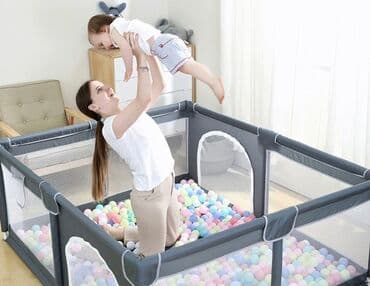 дом палатки: Манеж детский игровой Премиум качества Размер 1.5х1.8 м — 1