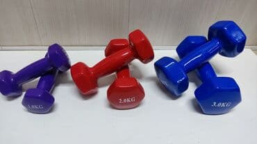 гантели наборные хромированные: Набор виниловых гантелей 2 шт по 1 кг, 2 кг, 3 кг — представляет — 1