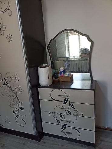 Мебель: Спальный гарнитур, Б/у, Двуспальная кровать, Кыргызстан, Самовывоз, цвет - Белый — 3