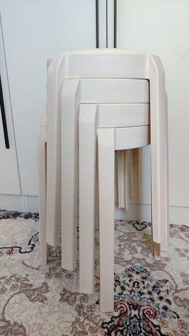 столы и стулья пластиковые: Пластиковый стул, Новый, Платная доставка, цвет - Бежевый — 1