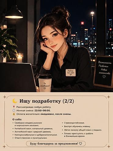 работа ночной смена: Подработка в ночную смену (22:00–08:00) Рассмотрю любые варианты — 1