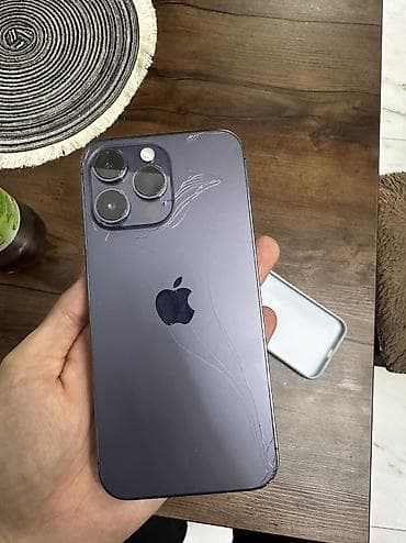 cor i5: IPhone 14 Pro Max, Б/у, 256 ГБ, Deep Purple, Чехол, 87 % — 2