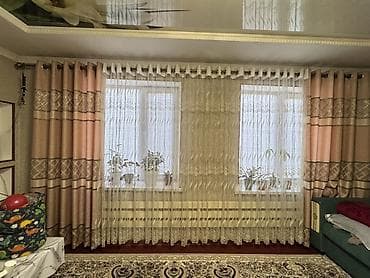 Комплект штор, Жаккард, С тюлем в комплекте, Готовое изделие, Для зала