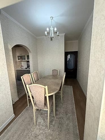 бектенова: 3 бөлмө, 72 м², 106-серия, 4 кабат, Евроремонт — 6