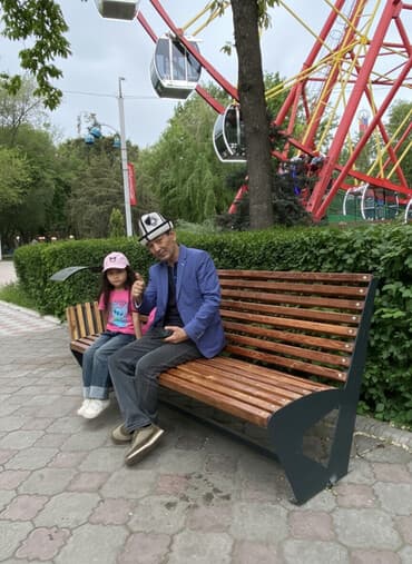 Скамейка Металл, Со спинкой