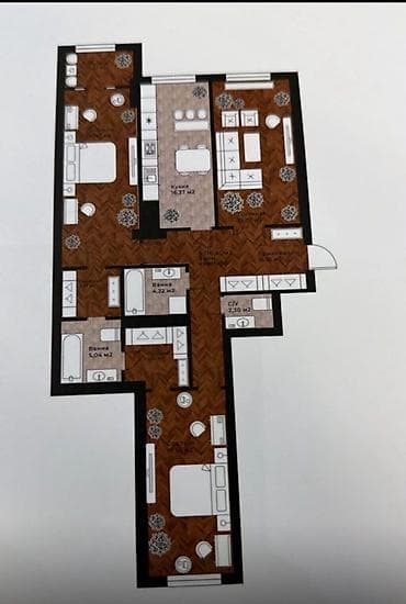 3 комнаты, 116 м², Элитка, Дизайнерский ремонт — 2