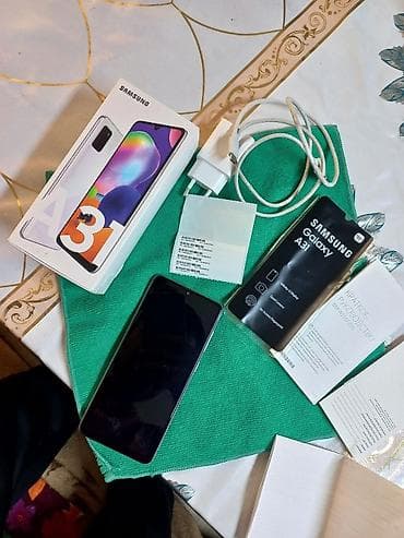 самсунк а31: Samsung Galaxy A31, Б/у, 64 ГБ, цвет - Белый, 2 SIM — 1