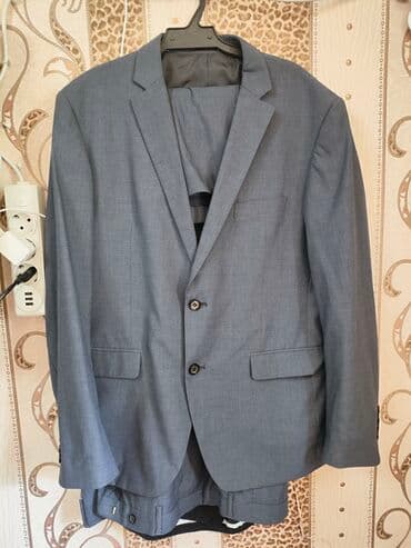 Мужской костюм, XL, Massimo Dutti, Б/у, цвет - Серый, Самовывоз