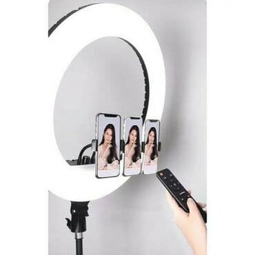 кольцевая лампа для видео: Професиональная Кольцевая лампа RL-18 (46 см) для салонов красоты — 3