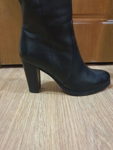 сапоги зимние женские натуральная кожа натуральный мех распродажа: Зимние кожаные сапоги-трубы еврозима. Размер 39. Состояние идеальное — 4