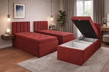 мягкий мебель бу: Односпальная кровать, Новый, С мягким изголовьем, длина - 200 см — 7