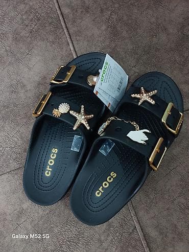 Личные вещи: Босоножки, 40, Crocs, Новый, цвет - Черный, Самовывоз — 3