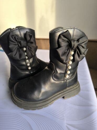 зимний обув: Детские зимние сапоги для девочки - Цвет: черный - Декор: крупный — 6