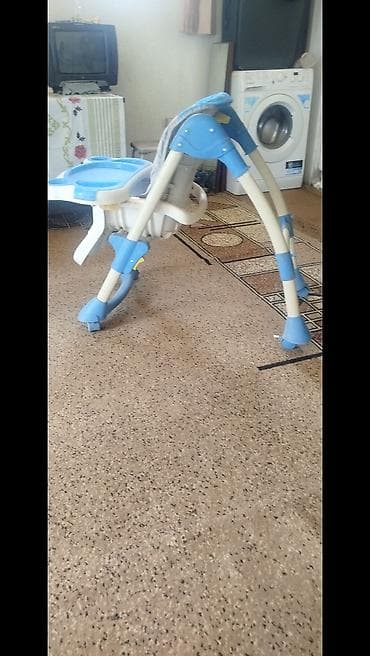 small table: Стульчик для кормления, Другой бренд, Пластик, Другой вид, цвет - Голубой — 6