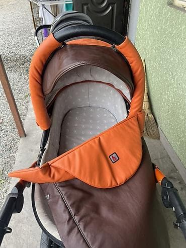 Коляскалар: Детская коляска люлька Inspire Eco, цвет оранжево‑коричневый — 2