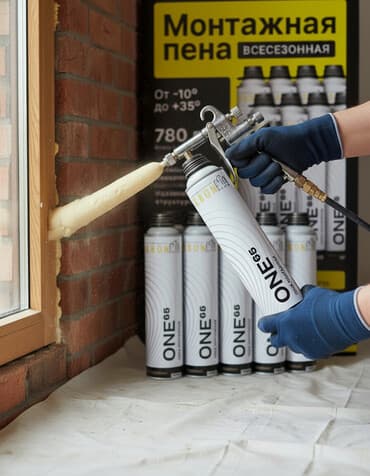 двухстороний скотч: Профессиональная монтажная пена 1000мл под пистолет всесезонная 65 с — 1