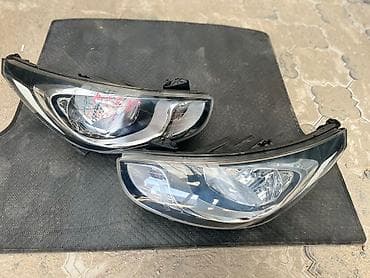 Автохимия: Комплект передних фар Hyundai 2011 г., Б/у, Оригинал — 2